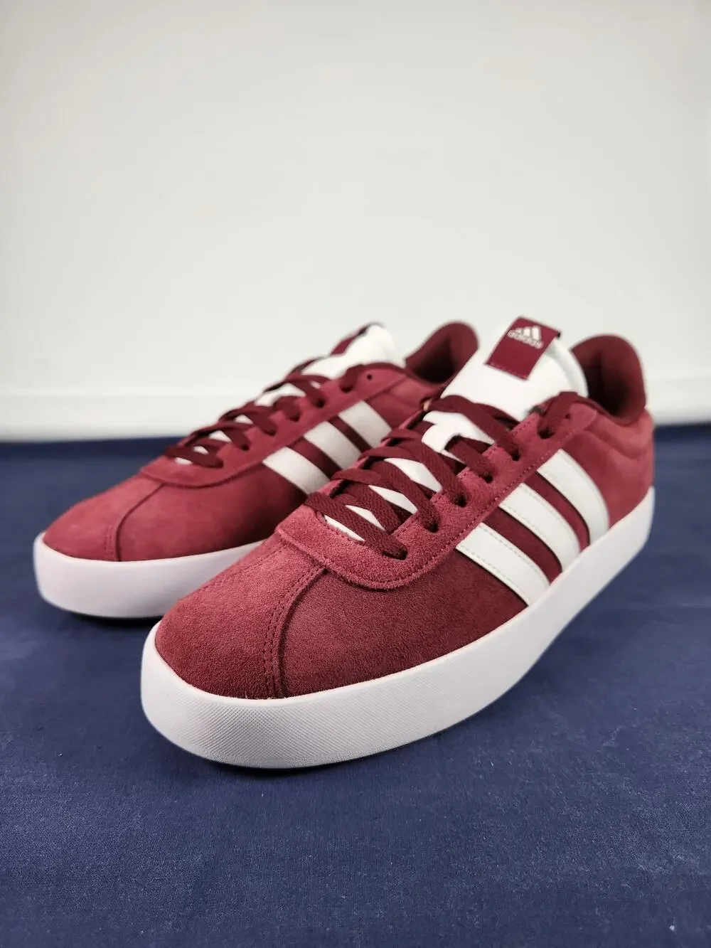 adidas VL Court 3.0 IF4457 Men's 10.5 Shadow Red White Suede NIB